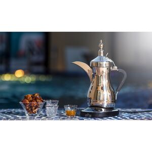 Arab Dalla 1000W Auto Cut Off Stainless Steel Electronic Arabic Coffee Maker Silver 0.8 Liter JLS-170E